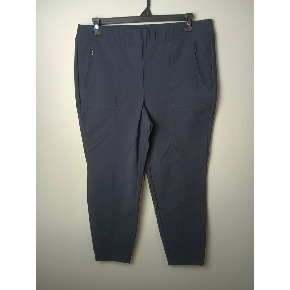 Lane Bryant On The Go Slim Ankle Pant With Pockets Navy Blue 18 Office Career